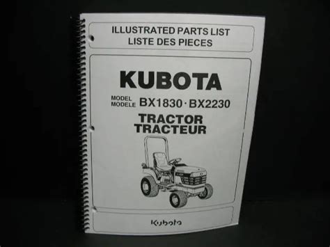 Kubota 97898 41450 Bx1830dbx2230 Parts Manual