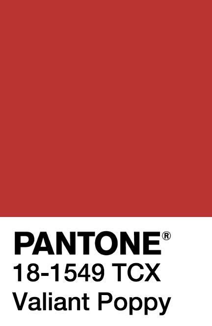 Pantone Valiant Poppy Pantone Poppy Color Palette Pantone Red
