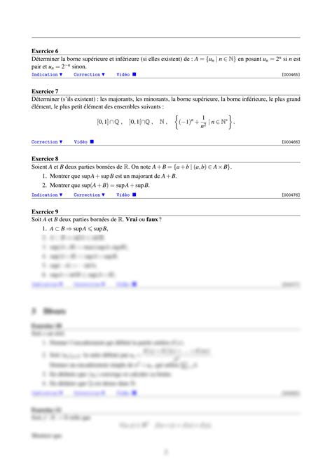 SOLUTION Exercices corriger analyse mathématique Studypool