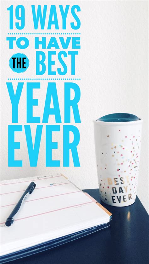 19 Ways To Have The Best Year Ever Muffinchanel