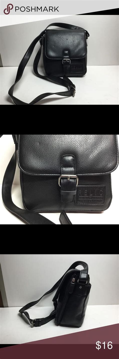 Relic Crossbody Pocket Book Leather Black Relic Leather Black Crossbody