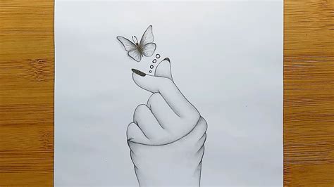 How To Draw Butterfly In Girl Hand A Beautiful Girl Hand With