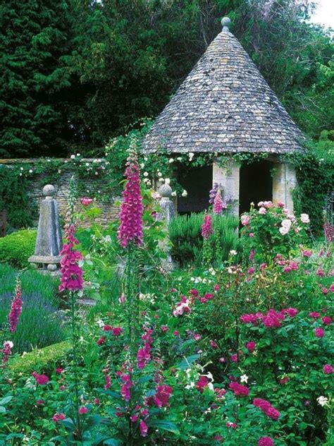 Fantasy Gazebo With Wild Gardens English Cottage Garden Cottage