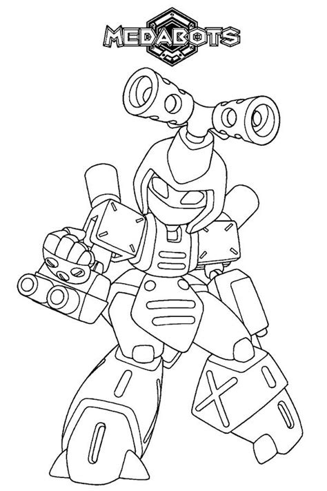 Metabee Ready To Fight Medabots Coloring Page Coloring Sky
