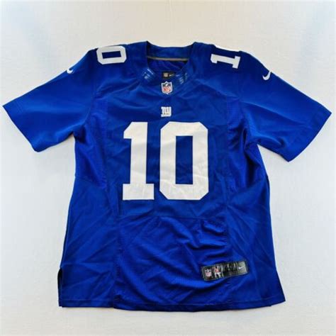 Nfl New York Giants 10 Eli Manning On Field Sewn Stitched Nike Jersey