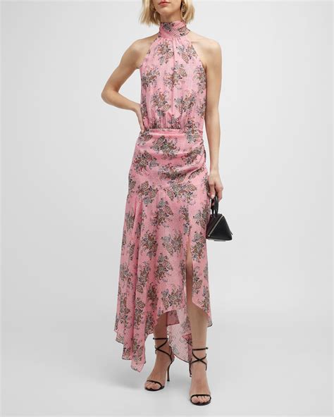 Veronica Beard Weiss Printed Long Sleeve Ruffle Maxi Dress Neiman Marcus