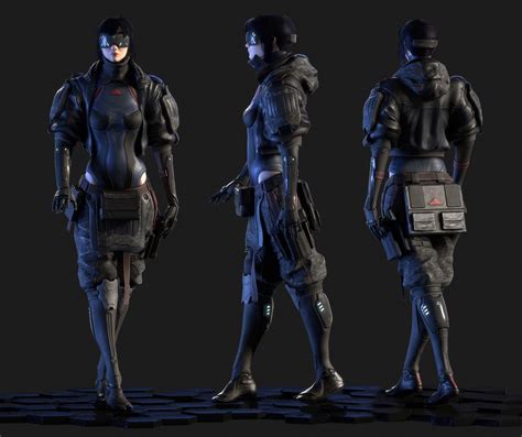 Artstation Tactical Cy Ops Unit Blair Mackay Cyberpunk Character
