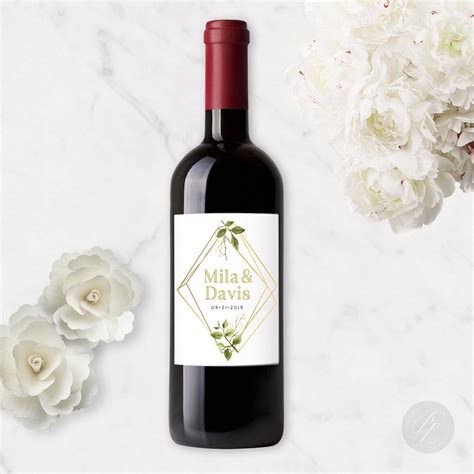 Wine Bottle Label 14 Custom Personalized Wedding Wine Etsy Wine
