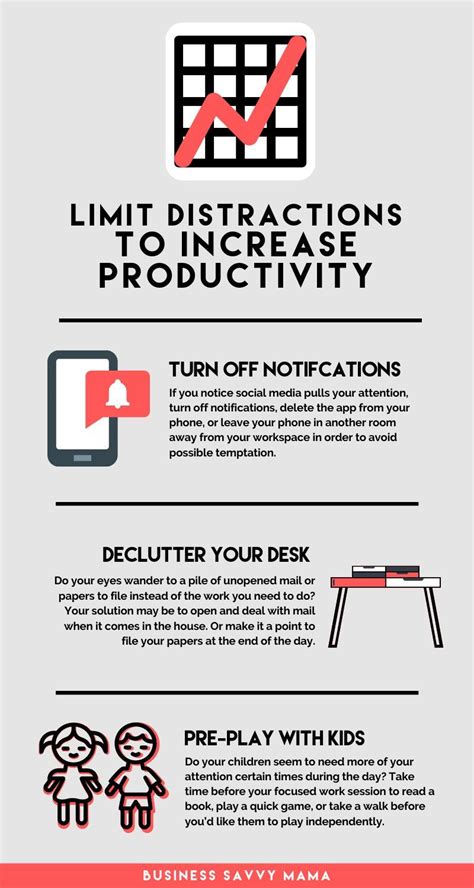 Limit Distractions To Increase Productivity Business Savvy Mama