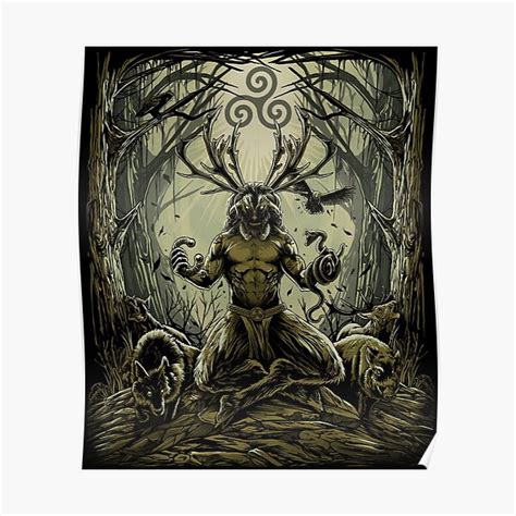 Cernunnos Pagan Celtic Irish Mythology God Poster For Sale By