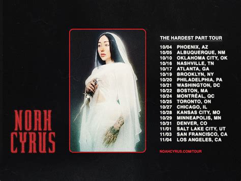 noah cyrus on twitter the hardest part tour hits north america this fall ️‍🔥sign up for early