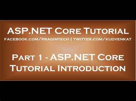 Asp Net Core Tutorial Youtube