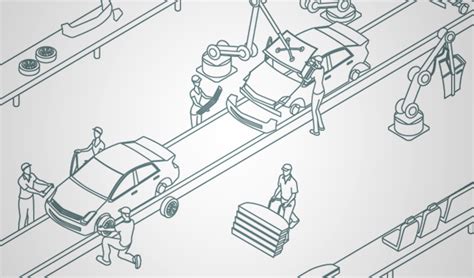 Auto Assembly Line Illustration On Behance