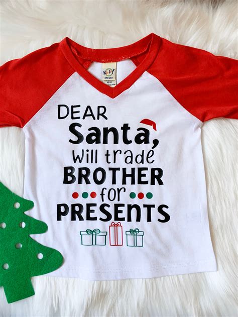 Funny Christmas Sibling Shirt Cute Christmas Shirt Boy Etsy