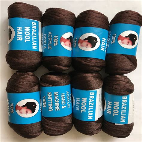 Choose between brazilian wool, rubber or crotchet locs to make your faux locs. 70g/ball 12 balls/lot 70g per bundle Brazilian wool hair ...