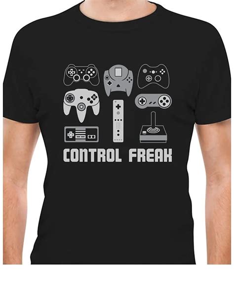 Gildan T Shirt Shirt Top O Neck Short Sleeve Video Game Control Freak