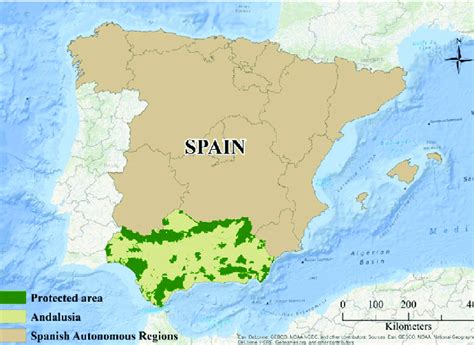 Andalusia And Its Protected Area Network In The Administrative Regional