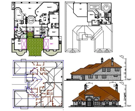 Medieval Style Bungalow Layout Plan In Dwg Autocad File Cadbull