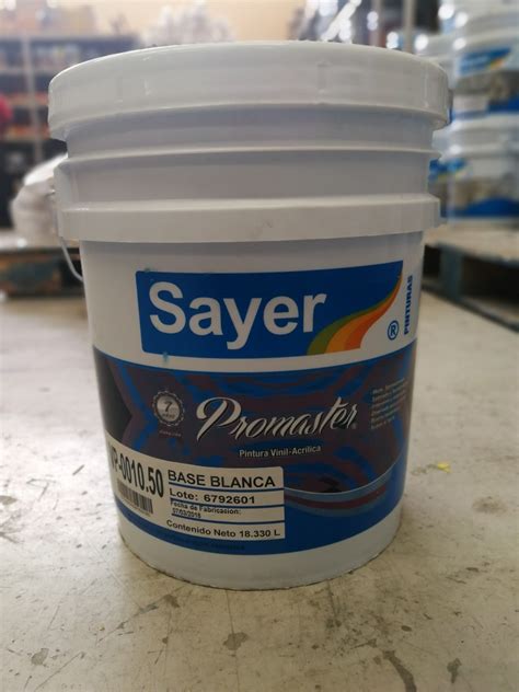 Promaster De 19lts Pintura Acrilica Sayer Blanco Y Color | Mercado Libre