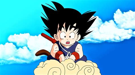 Kid Goku On Nimbus Wallpaper Iphone Goimages U