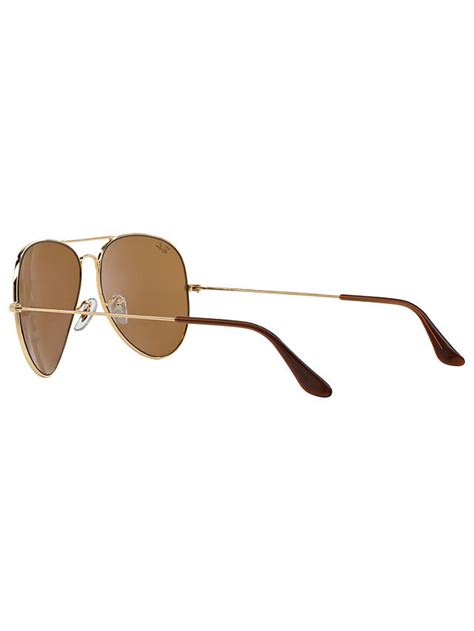 Ray Ban Rb3025 Iconic Aviator Sunglasses Gold Brown At John Lewis And Partners