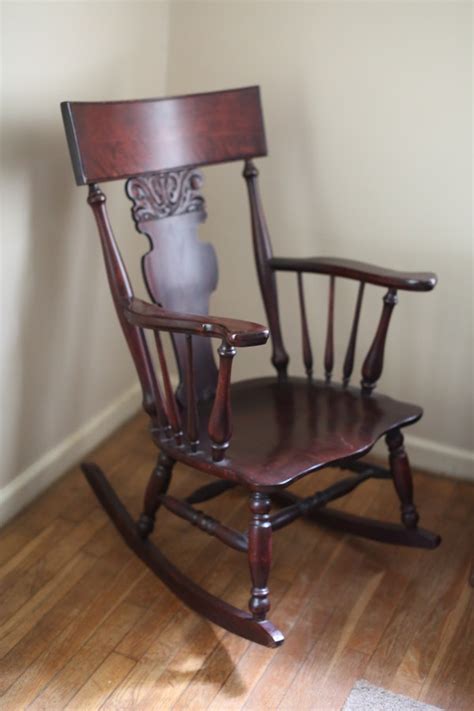 Antique Solid Cherry Victorian Rocking Chair Ebth