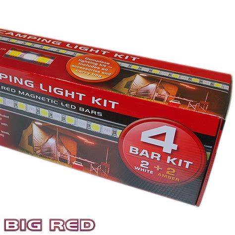 Big Red Led Camping Kit 4 Bar 4 X 50cm Led Light Strips With Connectors