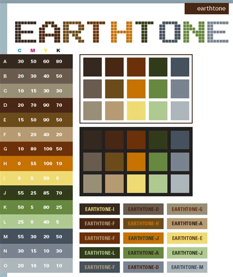 Earth Tone Color Schemes Color Combinations Color Palettes For Print