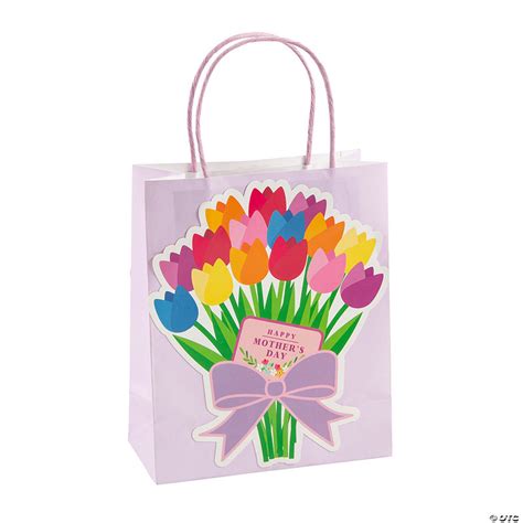 Medium Mothers Day Flower T Bags 12 Pc Oriental Trading