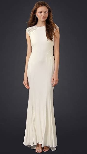 Badgley Mischka Collection Back Keyhole Gown Shopbop