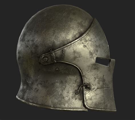 3d Model Medieval Knight Helmet X 3 Textures Vr Ar Low Poly Cgtrader