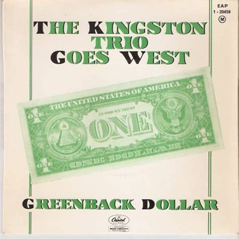 Kingston Trio Greenback Dollar Vinyl 7 45 Rpm Ep Mono Discogs