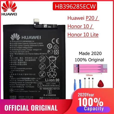Hb396285ecw Original Battery For Huawei P20 Honor 10 Col Al00 Col Al10