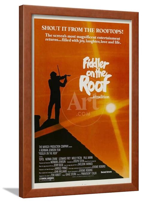Fiddler On The Roof 1971 Framed Art Print Wall Art Sold By Artcom