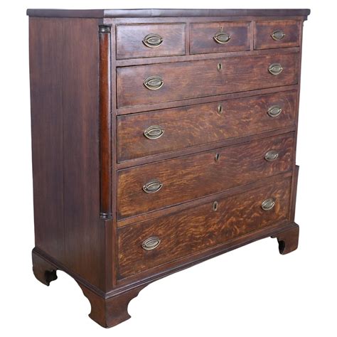 Antique Tall Georgian Mahogany Chest Of Drawers Dresser At 1stdibs