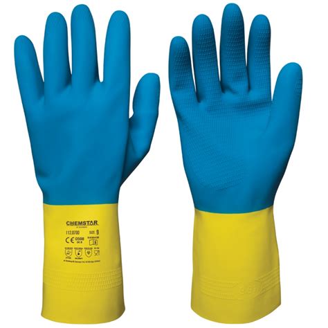 Latex Chemical Resistant Gloves Chemstar Granberg Work And Safety