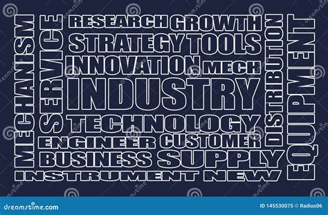 Industry Word Cloud Concept Stock Vector Illustration Of Engineering