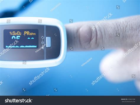 Blood Pressure Finger Resting Pulse Monitor Stock Photo 619622186