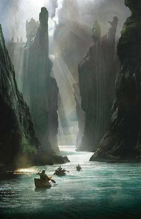 Lord Of The Rings The Gates Of Argonath By Craig Mullins Rlotr