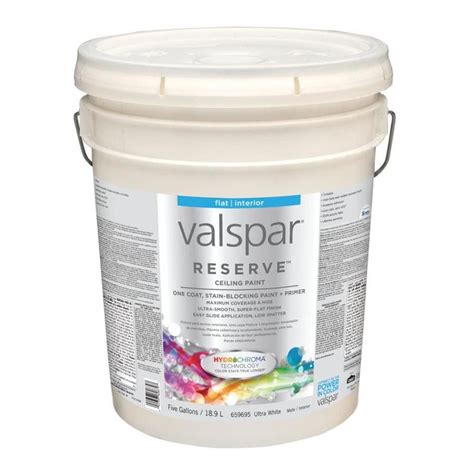 Valspar Reserve Ceiling White Flat Latex Interior Paint And Primer In
