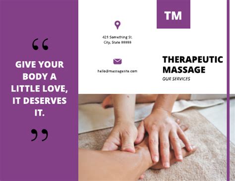 Free Massage Brochure Templates And Examples