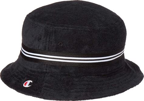 Champion Life Mens Terry Bucket Hat Black S M Uk Clothing