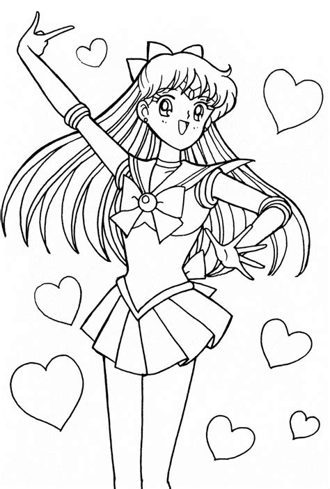 Amy mizuno, sailor moon character. sailor venus | Sailor moon coloring pages, Cute coloring ...