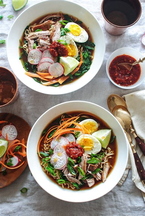 The slurping enhances the flavors and helps cool down the piping hot noodles as they enter your mouth. Pork Ramen Noodle Bowls | Bev Cooks