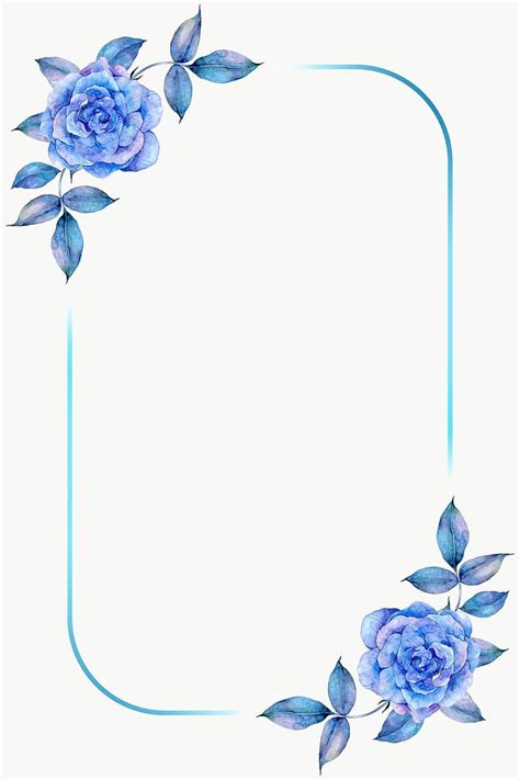 Premium Png Of Png Floral Frame In Watercolor By Boom About Blue