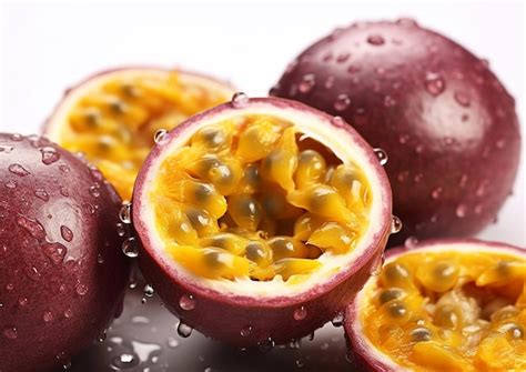 Premium Ai Image Close Up Wet Fresh Passion Fruitai Generative