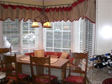 The right window treatment can enhance the decoration of your kitchen and draw awe and as such, window treatments for this room should be durable to stand up to the problem of moisture if there is a large bay window close to the breakfast nook then floor length curtain panels prove to be. How Seated Bay Window Treatments Can Give Your Home More ...