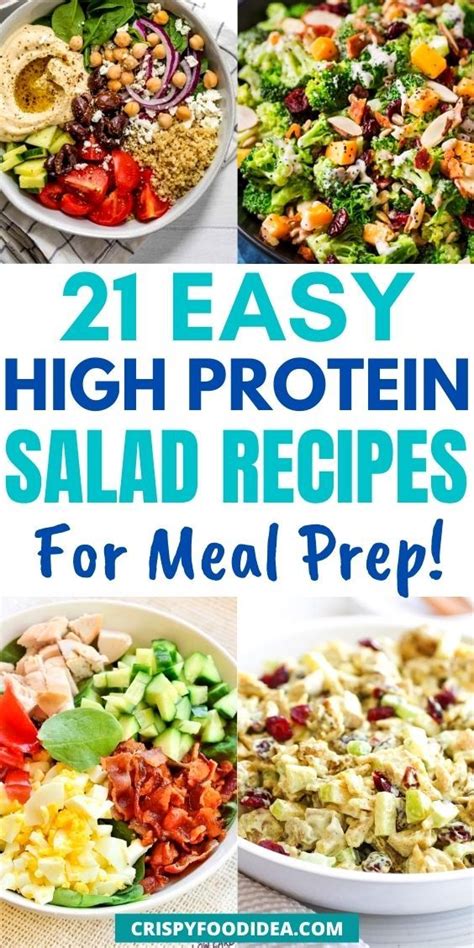 21 easy high protein salad recipes for meal preps and meals to cook in the fridge