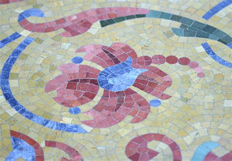 Filemosaic Tile Floor Of The Milwaukee Public Library Flower