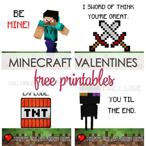 Maybe you would like to learn more about one of these? Minecraft Valentines Printable free download | It is a Keeper